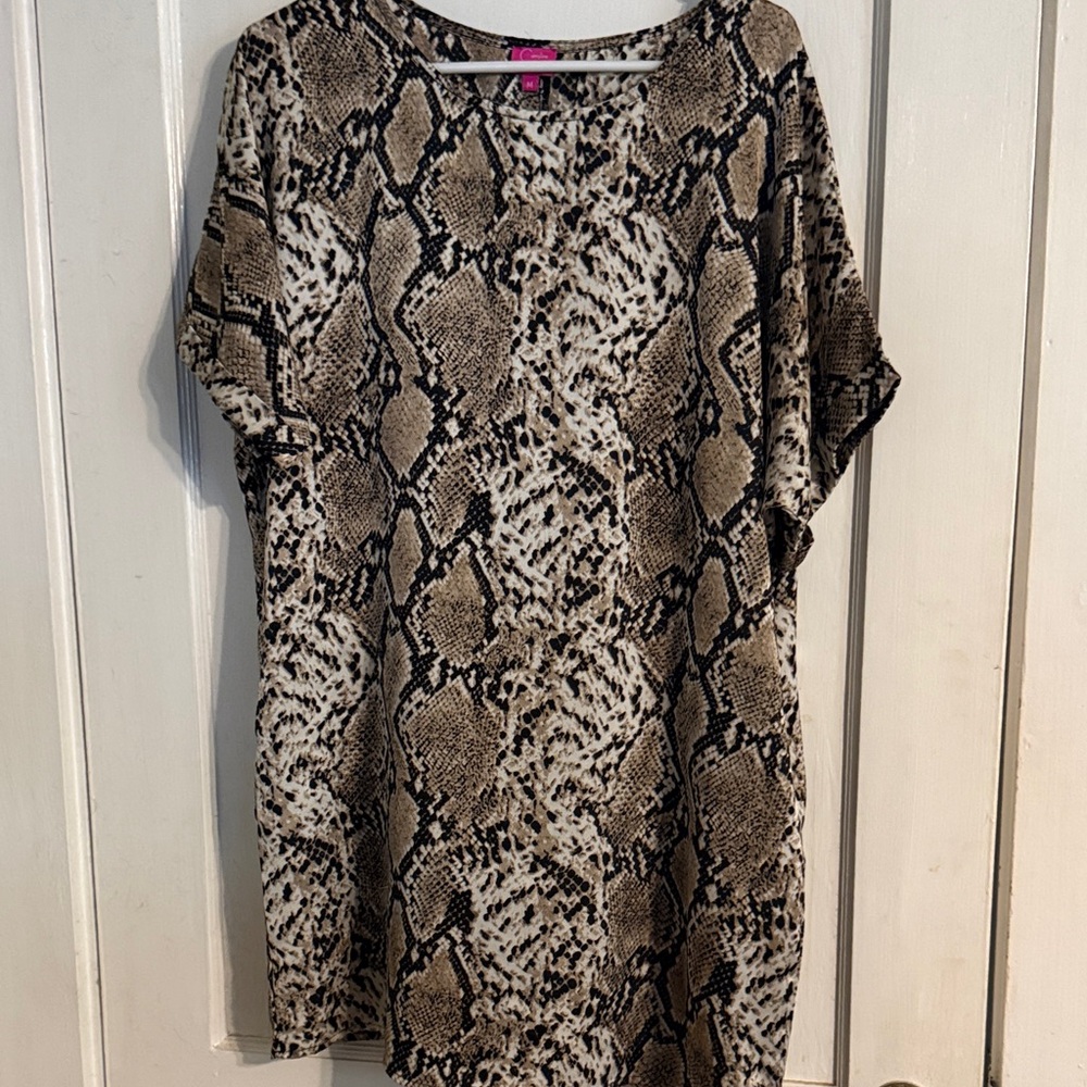 Stylish Snake Print Mini Dress